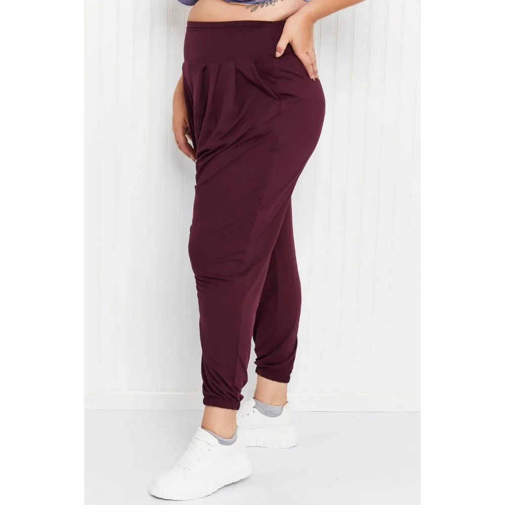 Rae Mode Full Size Deep Breaths Pleated Harem Joggers - Picture 6 of 8